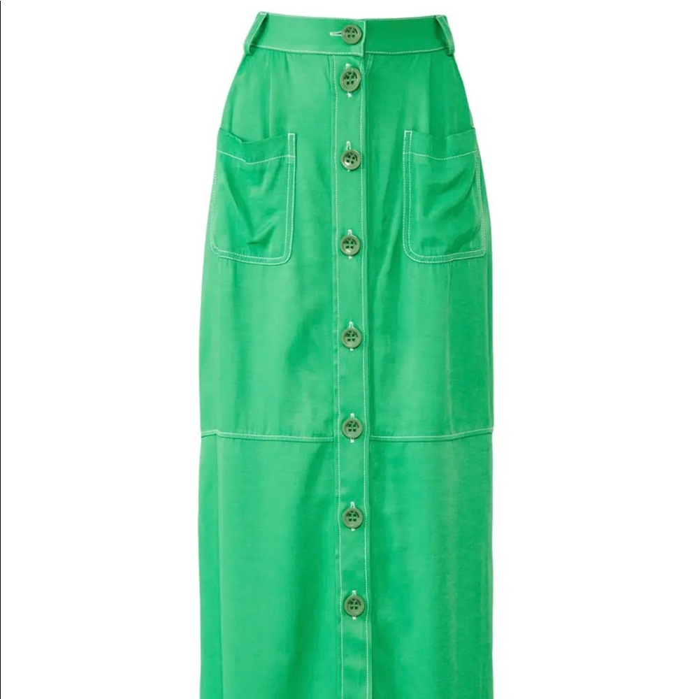 See By Chloe Buttoned Midi Green Skirt - Picture 2 of 4